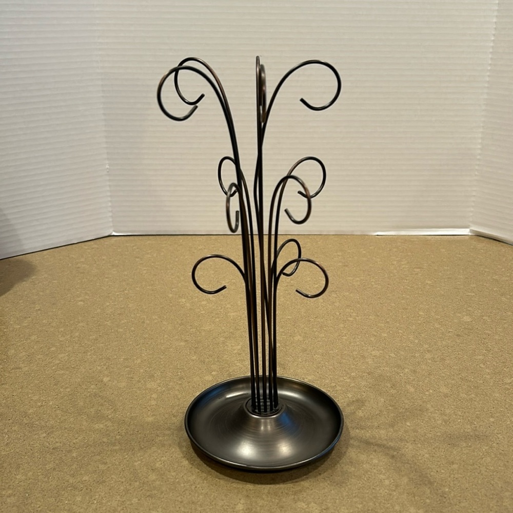 Weighted Bronze Jewelry Holder - 12 Holders with Tray